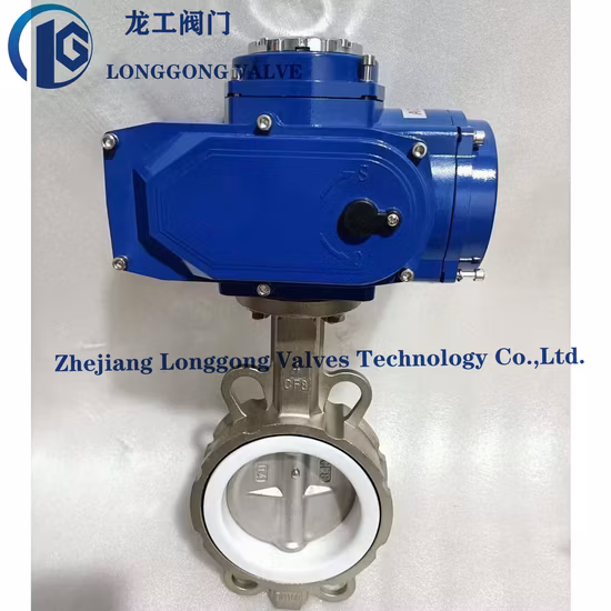 Pneumático/elétrico/engrenagem/volante operado Flange Tipo Wafer Aço fundido Válvulas Buttefly Aço inoxidável EPDM Sede Pn16 Classe 150 RF